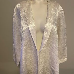 White raw silk jacket